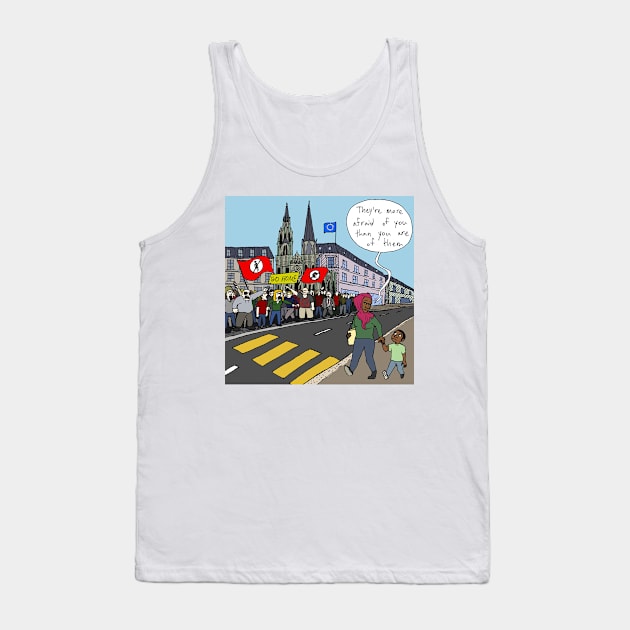 Afraid Of You Tank Top by Felipe.Makes.Cartoons